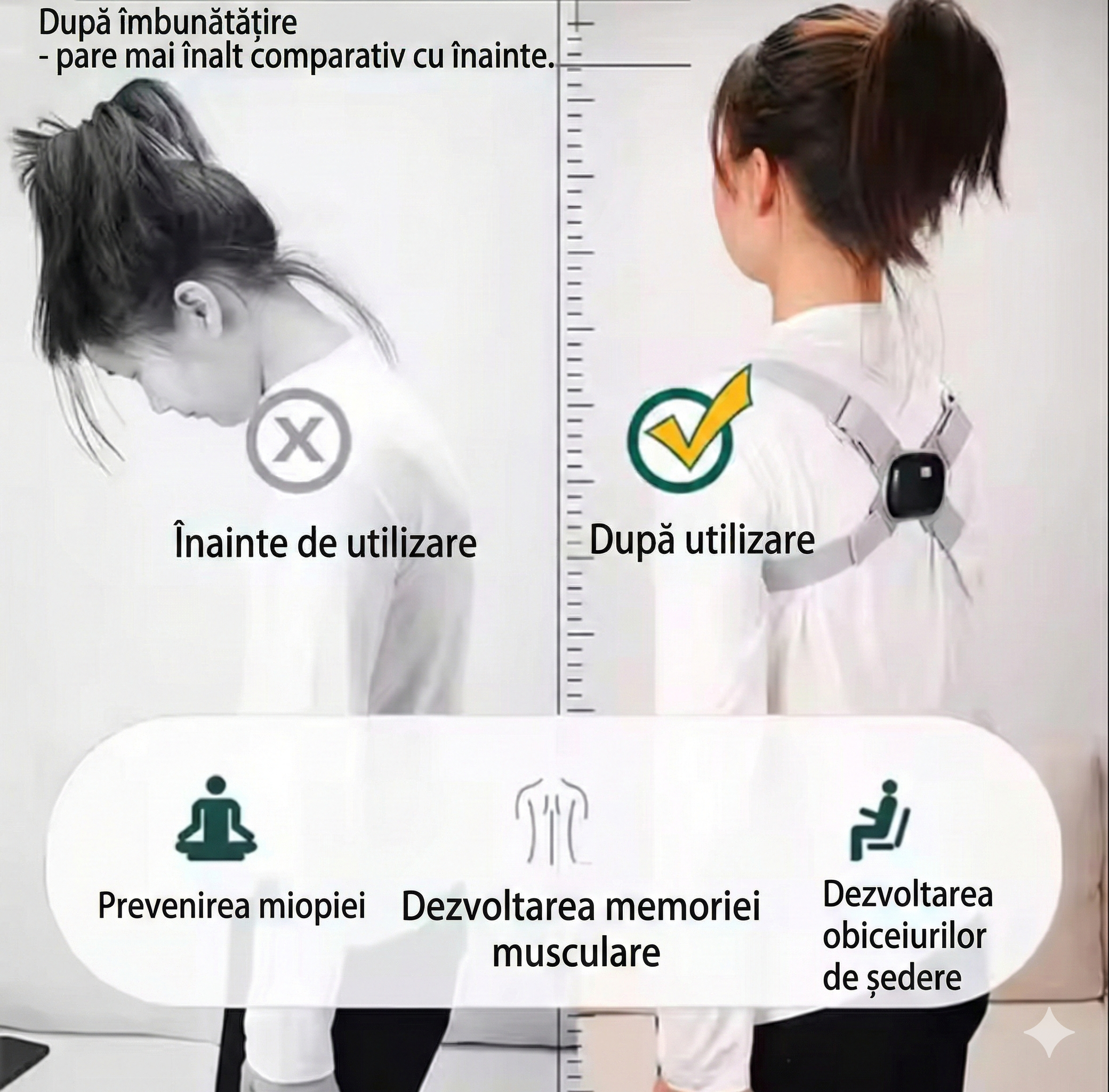 Corector de Postură Inteligent ZilnicSmart